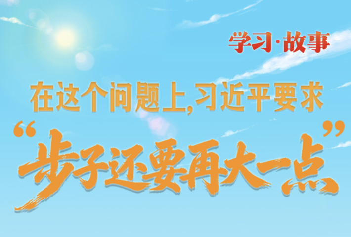 在这个问题上，习近平要求“步子还要再大一点”