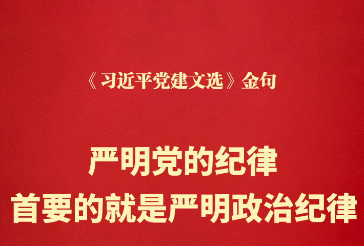 严明党的纪律，首要的就是严明政治纪律